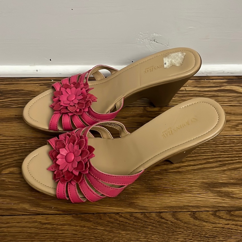 Pink flower heels